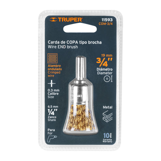 Truper cup brush coarse 3/4"