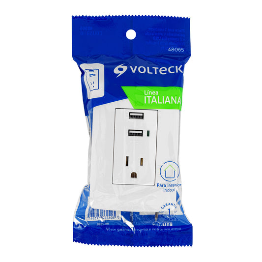 volteck white outlet with usb outlet