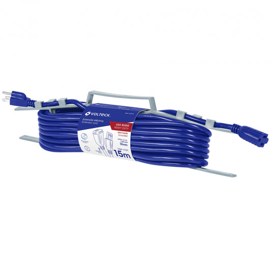 Volteck Heavy Duty Extension 48059, 15 Meters, Blue