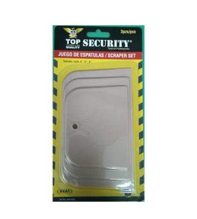 Security 3 piece scraper set