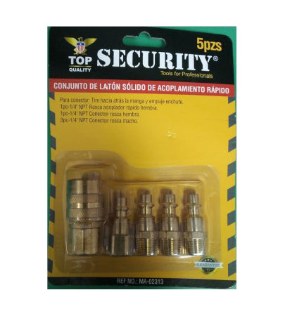 Security 5 piece 1/4  inch NPT connectors