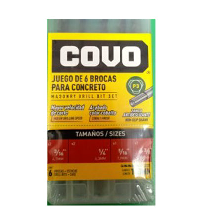 Covo 6 Piece masonry bit set