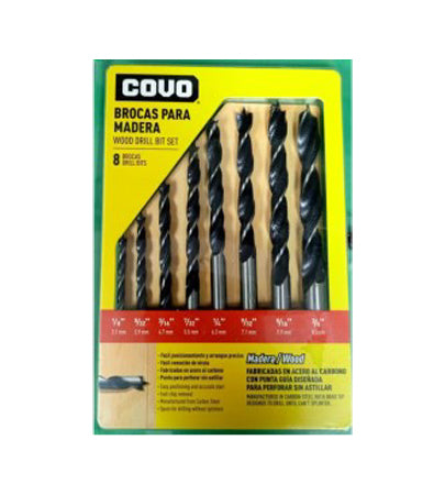 Covo 8-piece wood drill bit set