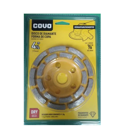 Covo diamond grinding disc 4 1/2 inch dry