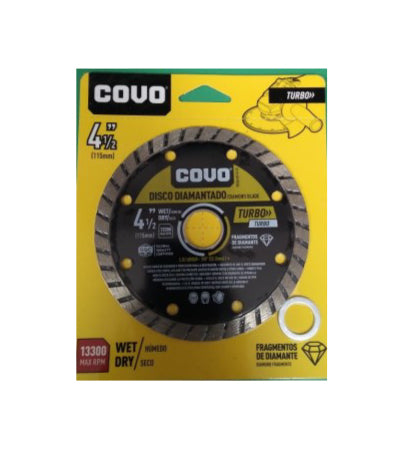 Covo 4 1/2 inch wet turbo diamond cutting disc