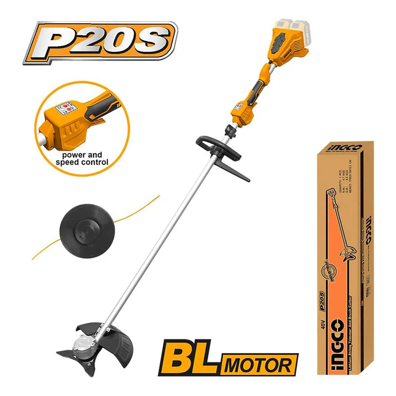 ingco cordless string trimmer and bush cutter