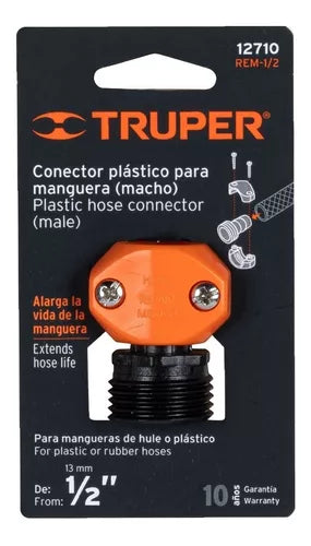 Truper Male Plastic Connection 1/2"