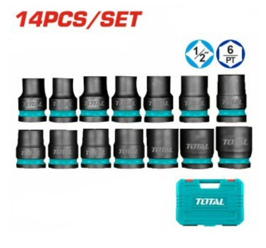 Total 14 pcs 1/2" dr.impact Socket set Industrial