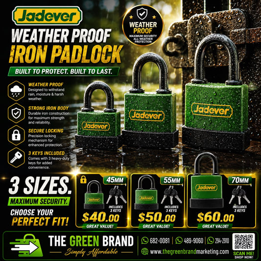 JADEVER WEATHERPROOF IRON PADLOCKS