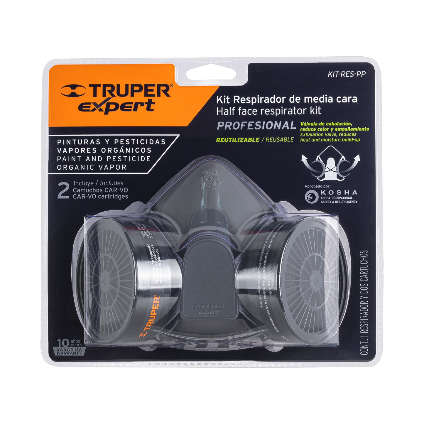 Truper half face respirator kit