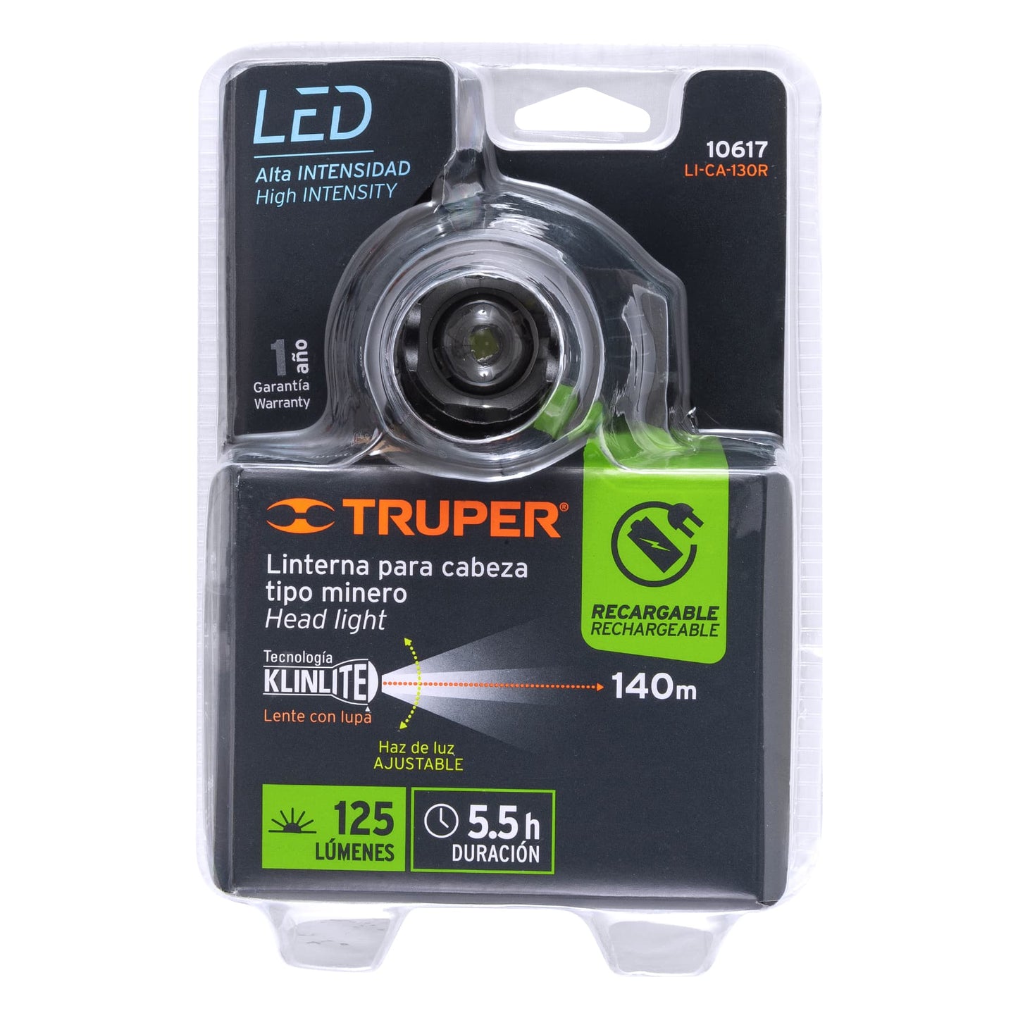 Truper Rechargeable headlight 1 LED 60lm