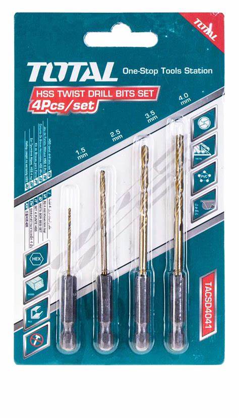 Total 4 PC hex  drill bit set