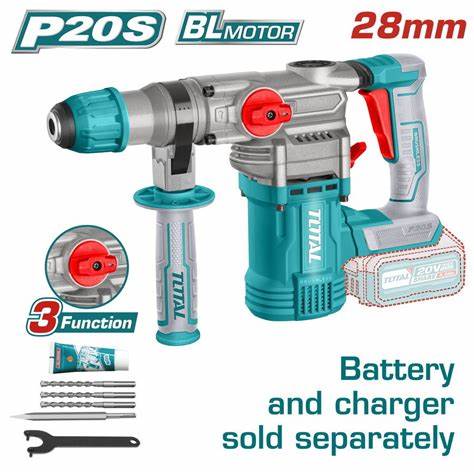 Total 20V rotary hammer drill with 4ah and charger