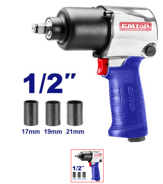 EMTOP 1/2" Air Impact Wrench