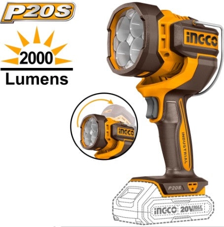 Ingco 20V 2000lm cordless spot light