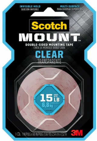 3M Scotch mount clear double sided 