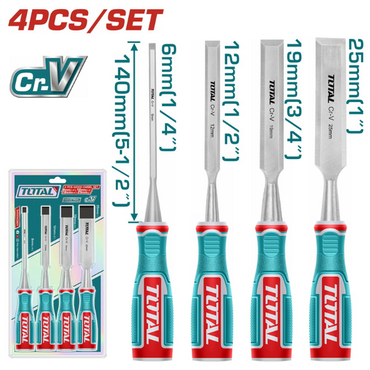 Total 4 piece wood chisel bit