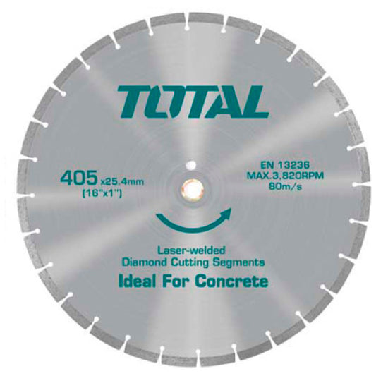 TOTAL DIAMOND DISC FOR CONCRETE CUTTING LASER WELDED RIM