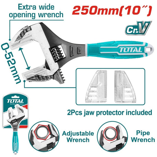 TOTAL 2 IN 1 adjustable wrench 250mm