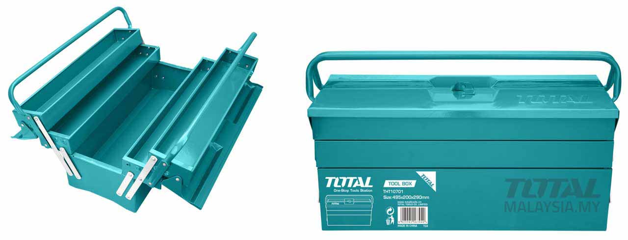 TOTAL 19-inch tool case 495 x 200 x 290 mm.