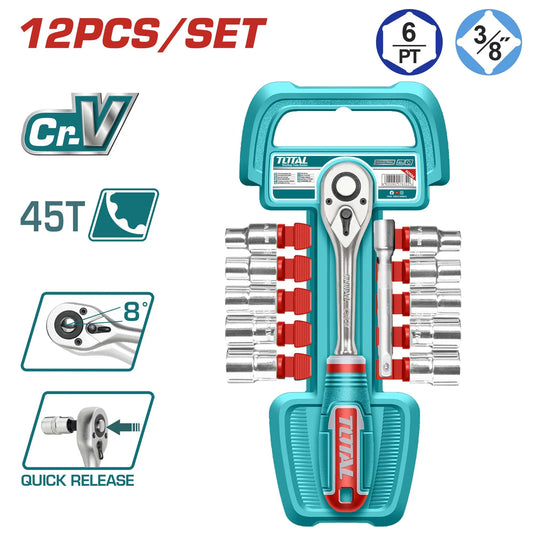 Total 12pc 3/8 socket set