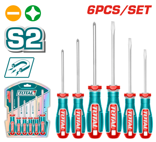 Total 6pc screwdriver red series
