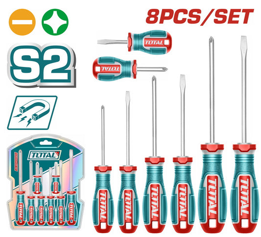 Total 8pc screwdriver set red series