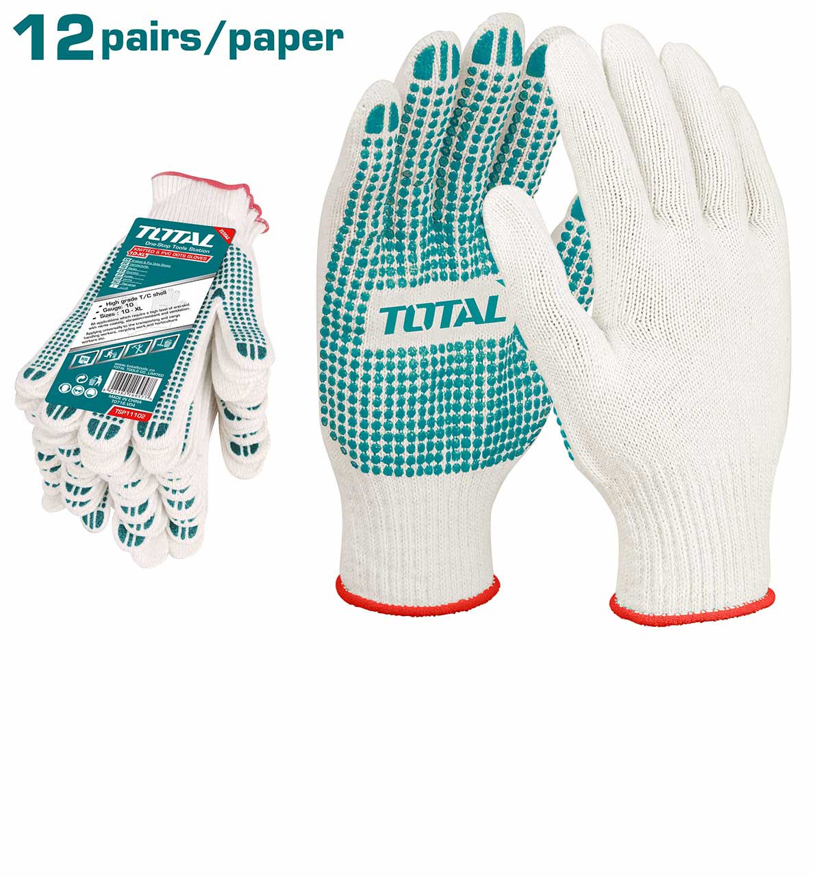 Total PVC dotted gloves