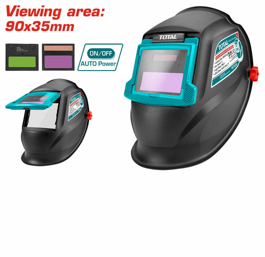 Total auto darkening welding helmet