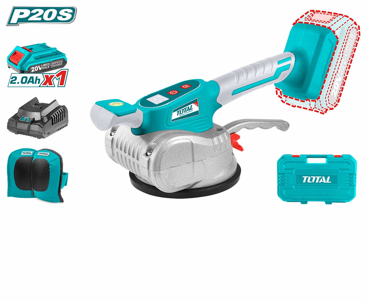 Total cordless tile vibration machine