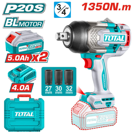 Total 1350nm impact wrench 3/4 inch