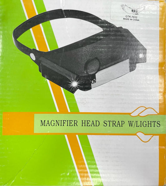 SKYUSA Magnifier Head Strap W/Lights