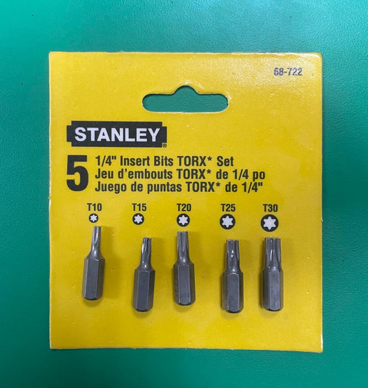 Stanley 5pcs insert Bits TORX Set