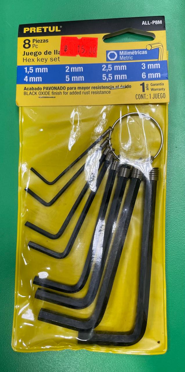 Pretul 8pcs Hex key set