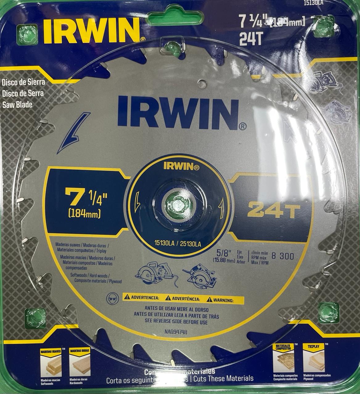 Irwin 7 1/4" Saw Blade 24T