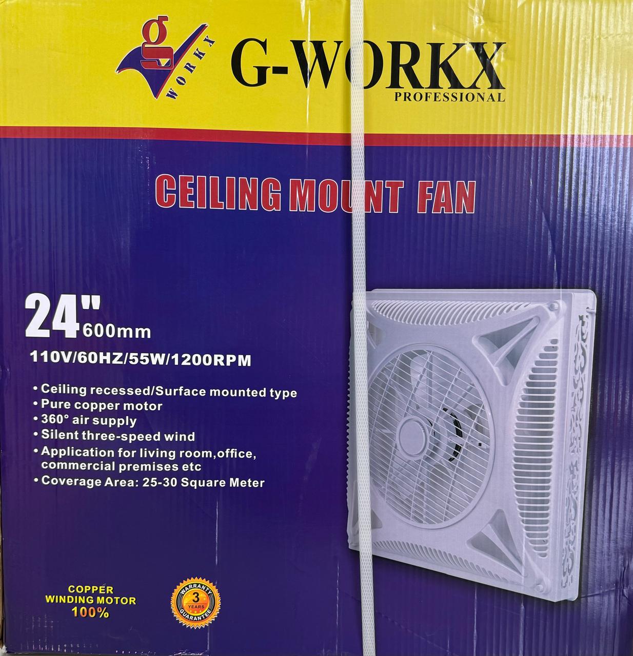 G-workx 24" Ceiling Mount fan