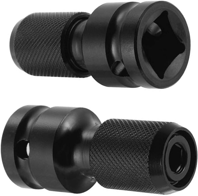 1/2" square to 1/4" hex shank socket adapter