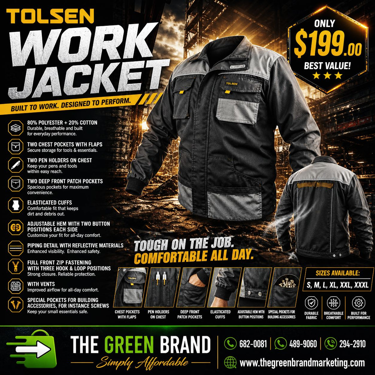 Tolsen work jacket