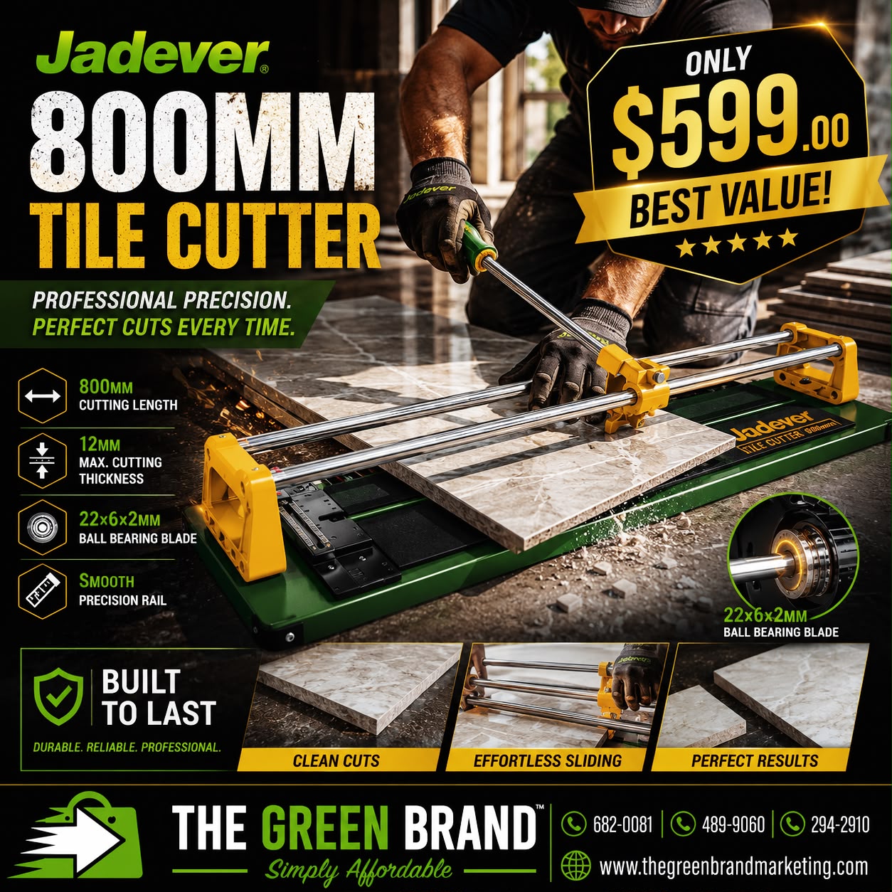 Jadever 800mm tile cutter