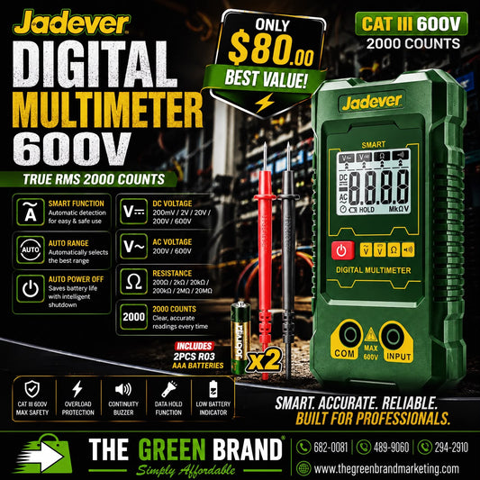 Jadever Digital multimeter Cat III 600V