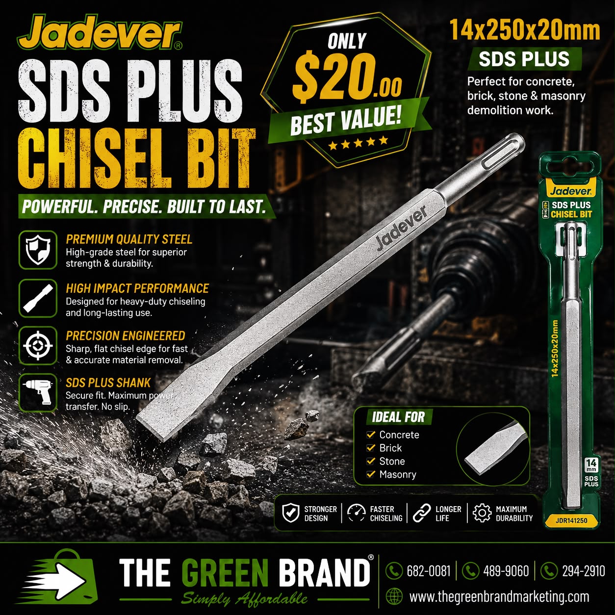 Jadever sds Plus chisel bit