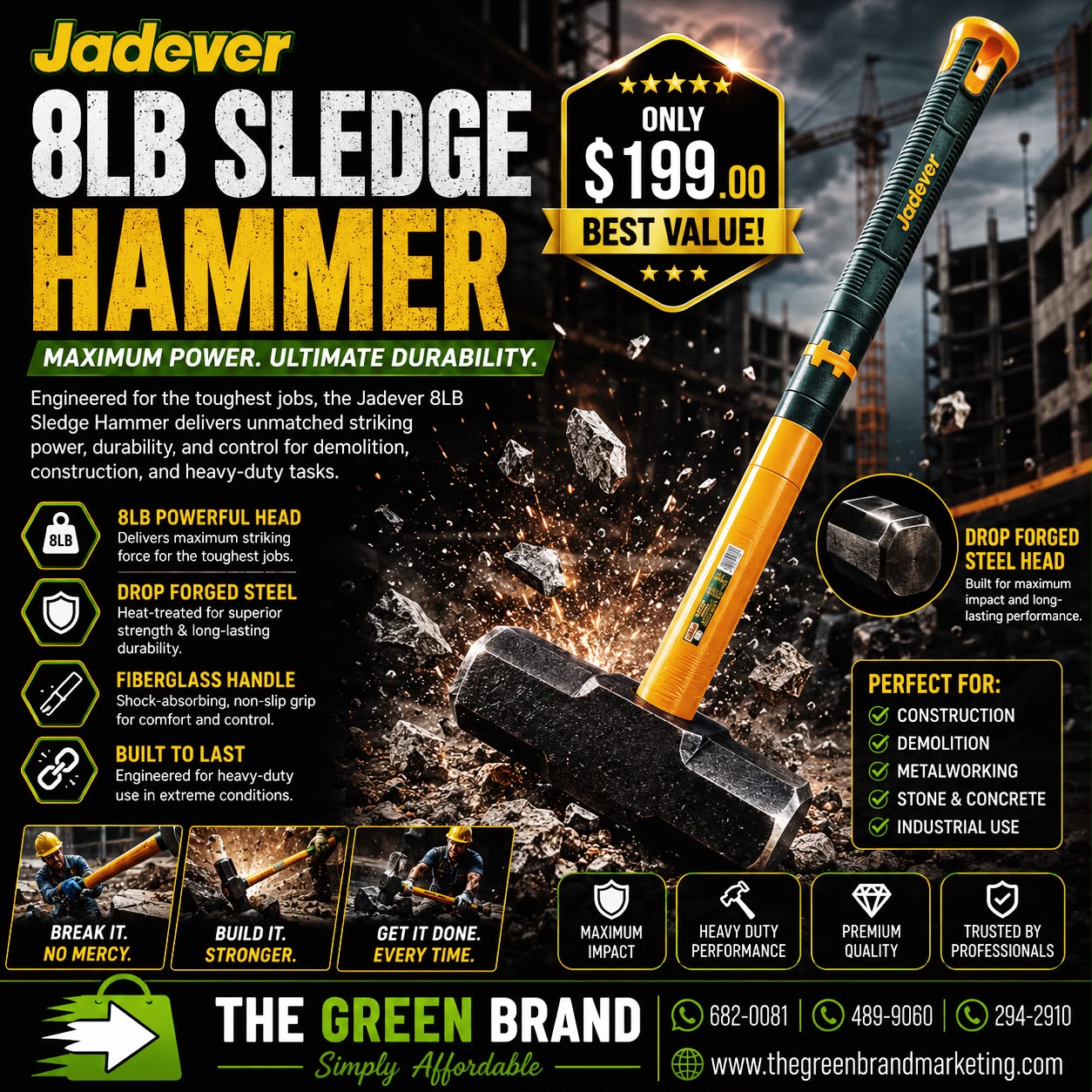 Jadever 8lb Sledge hammer