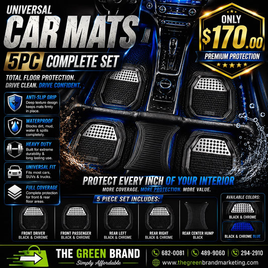High quality 5 piece universal car mat set