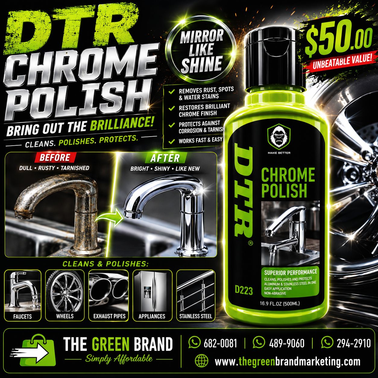 DTR Chrome polish 250ml D223