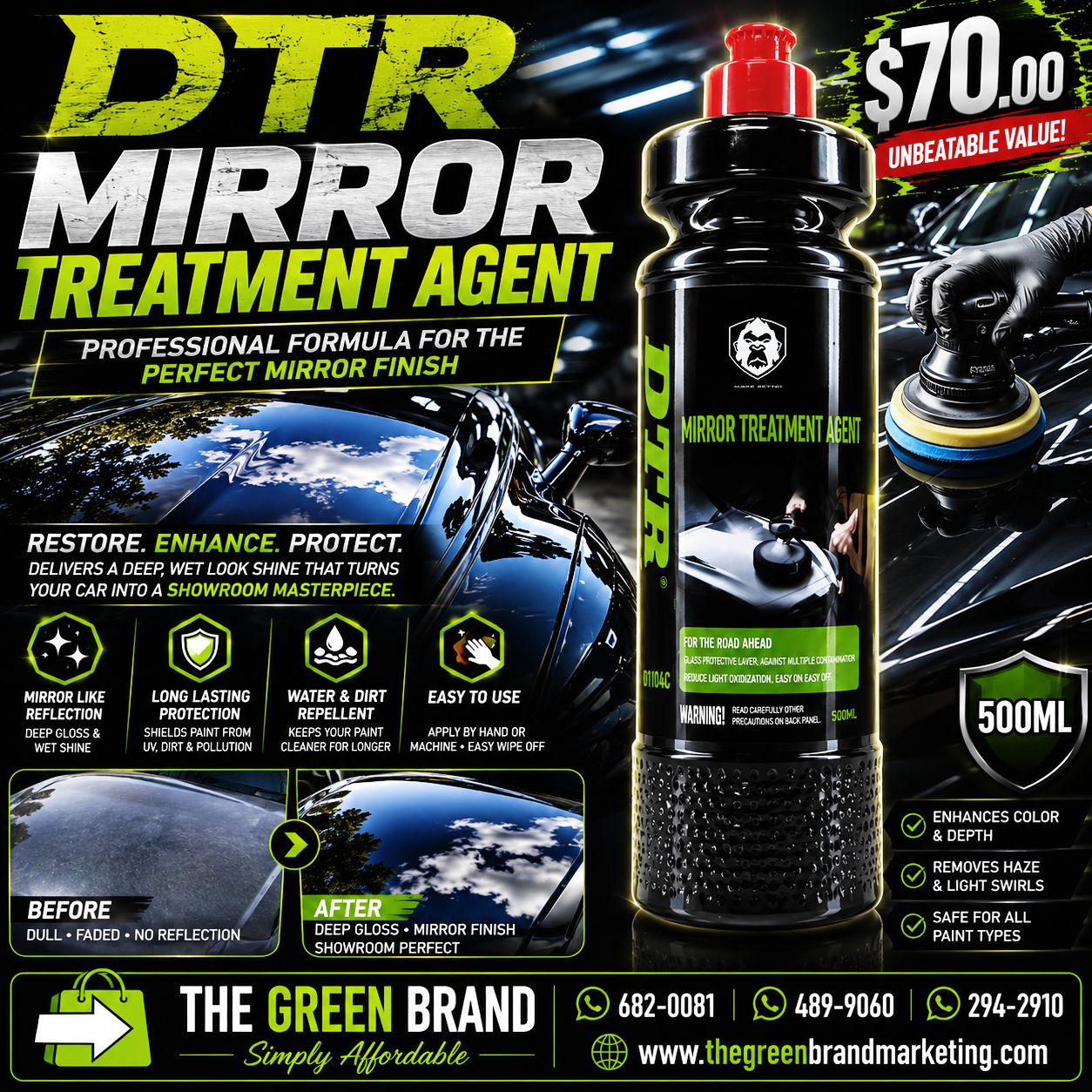 DTR Mirror treatment agent 500ml D104c