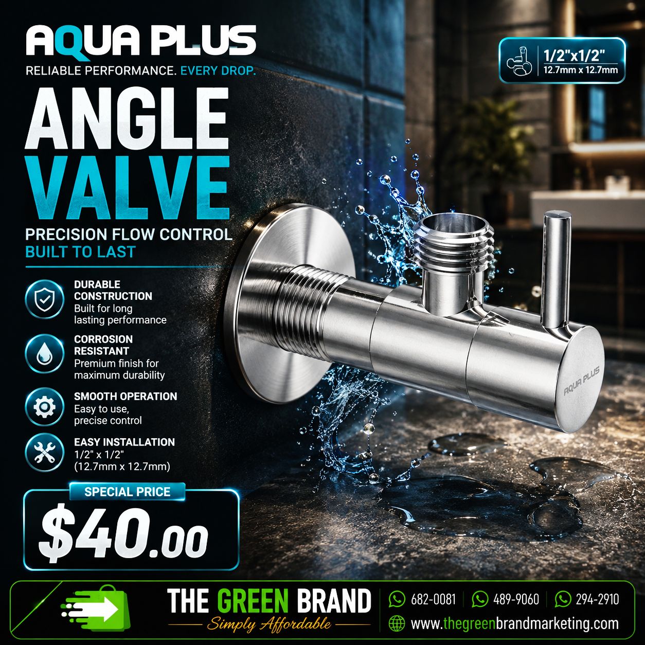 Aqua Plus Angle Valve