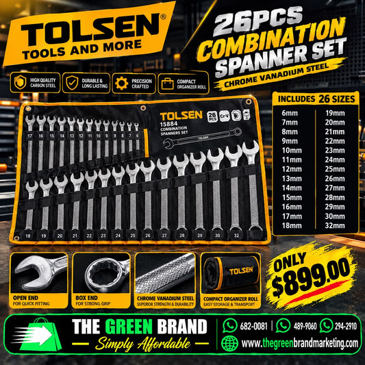 Tolsen 26 pieces combination spanner set
