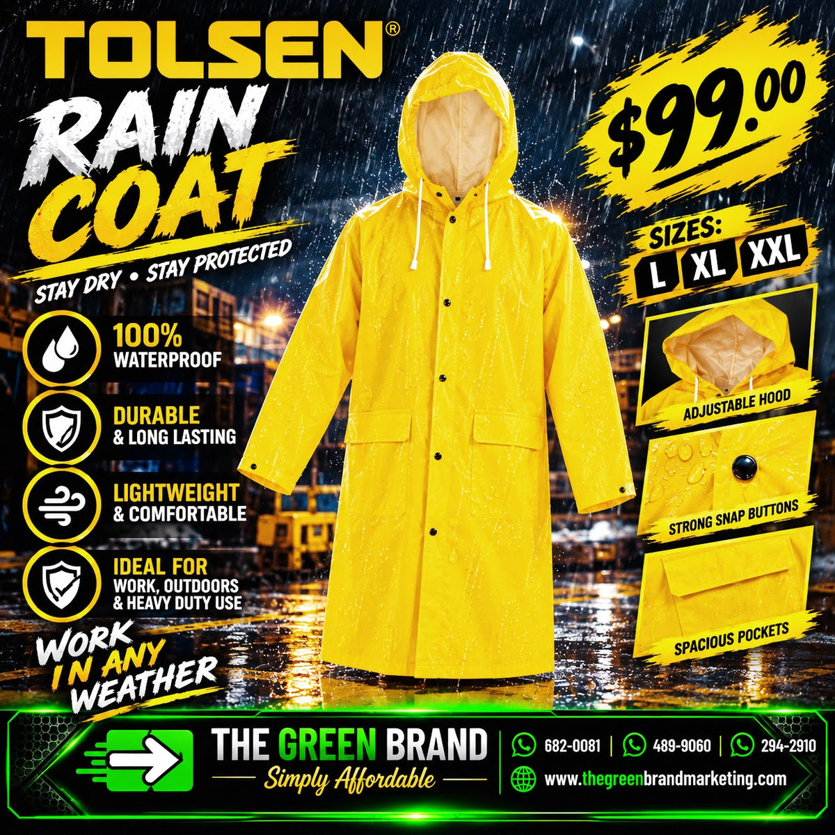 Tolsen rain suit