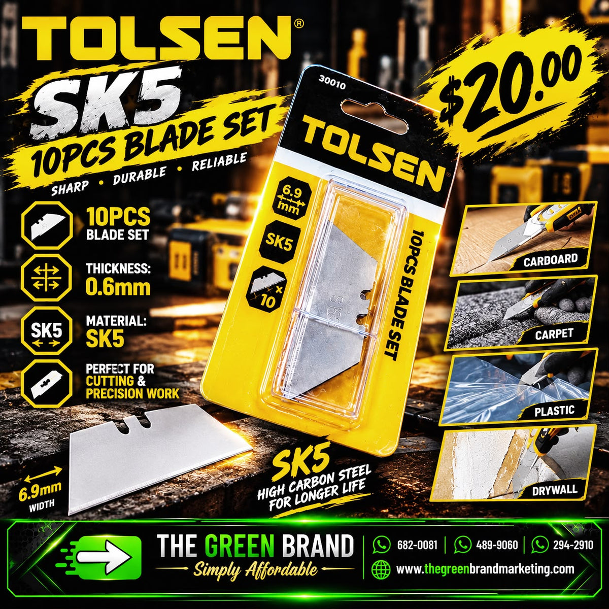 Tolsen blade 10 set