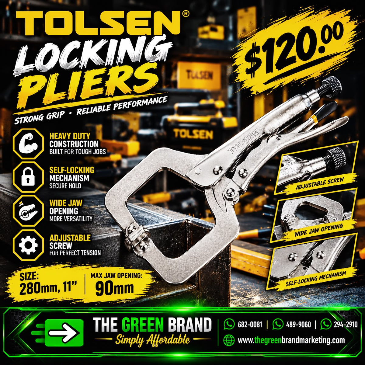 Tolsen locking pliers 11 inch